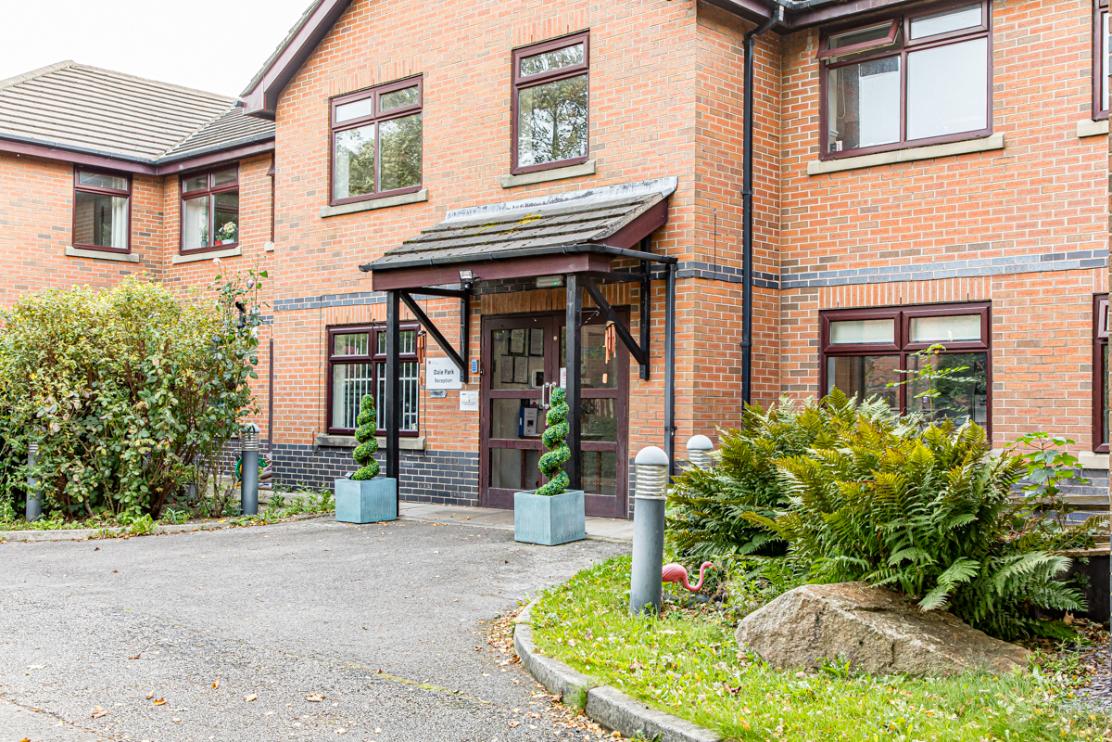 entrance of dale park care home in southport
