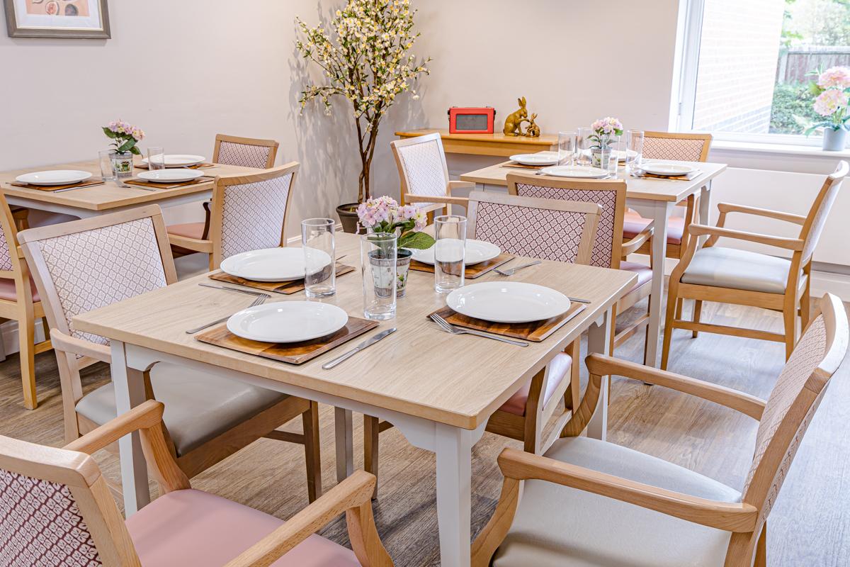 dining room with pastel colours